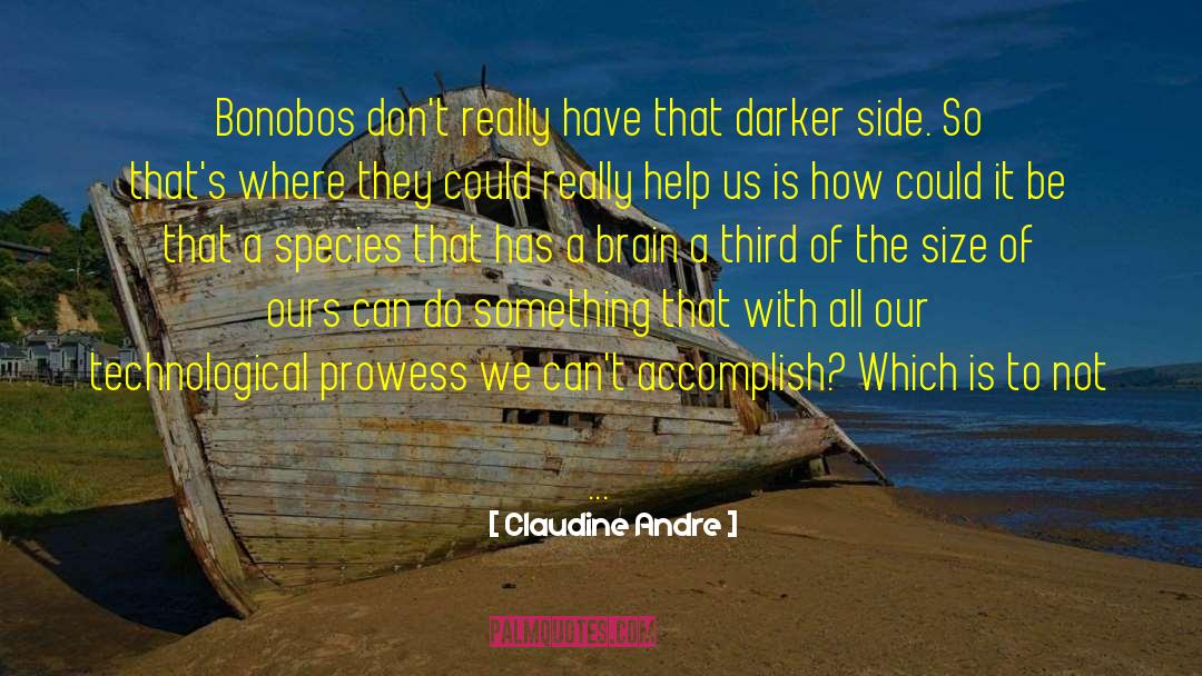 Claudine Andre Quotes: Bonobos don't really have that