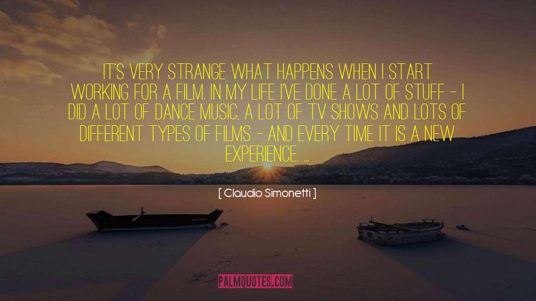 Claudio Simonetti Quotes: It's very strange what happens