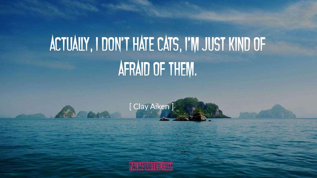 Clay Aiken Quotes: Actually, I don't hate cats,