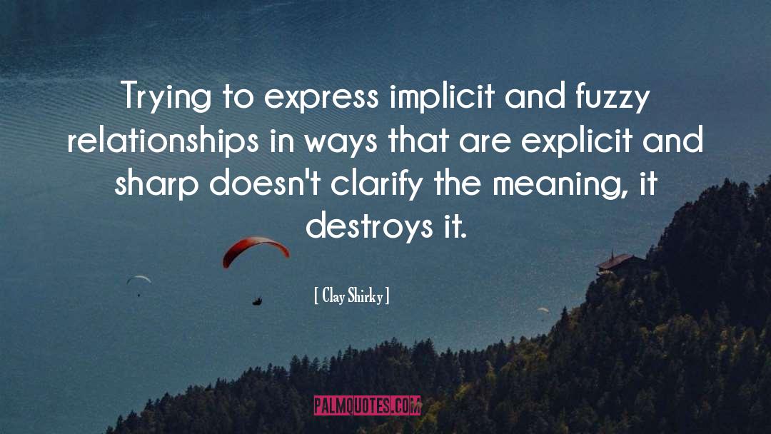 Clay Shirky Quotes: Trying to express implicit and