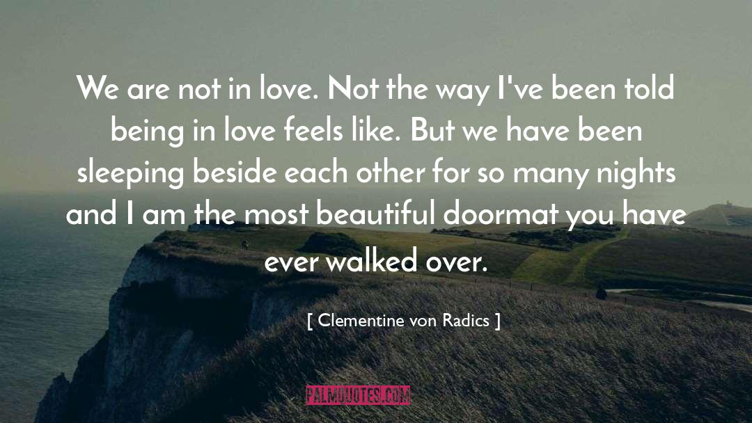 Clementine Von Radics Quotes: We are not in love.