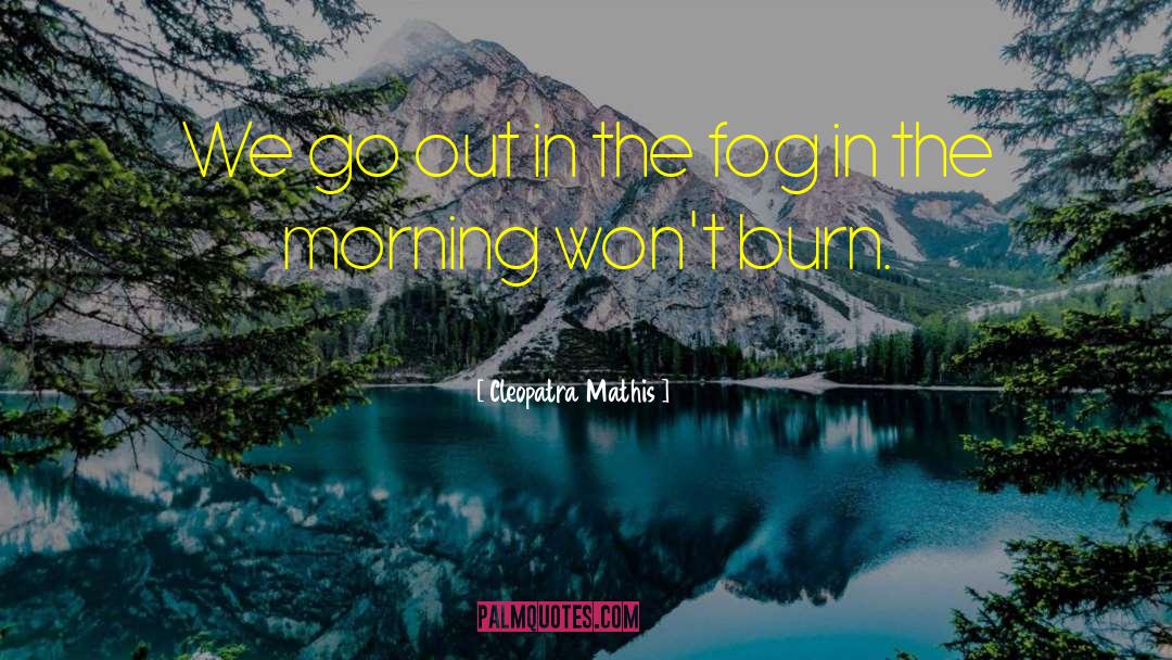 Cleopatra Mathis Quotes: We go out in the