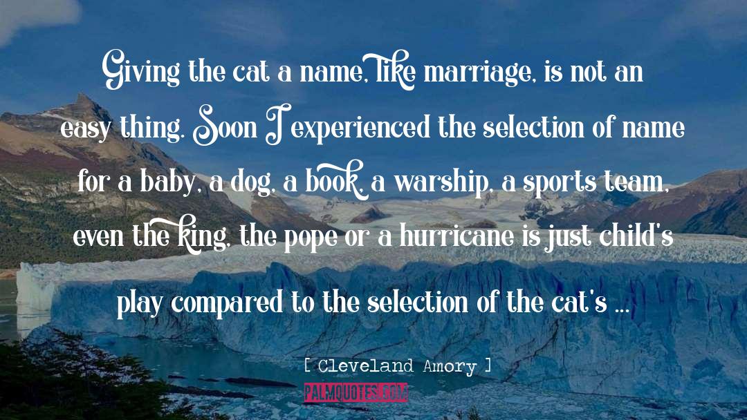 Cleveland Amory Quotes: Giving the cat a name,
