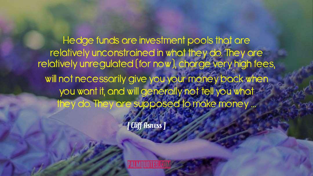 Cliff Asness Quotes: Hedge funds are investment pools