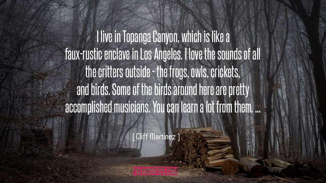 Cliff Martinez Quotes: I live in Topanga Canyon,