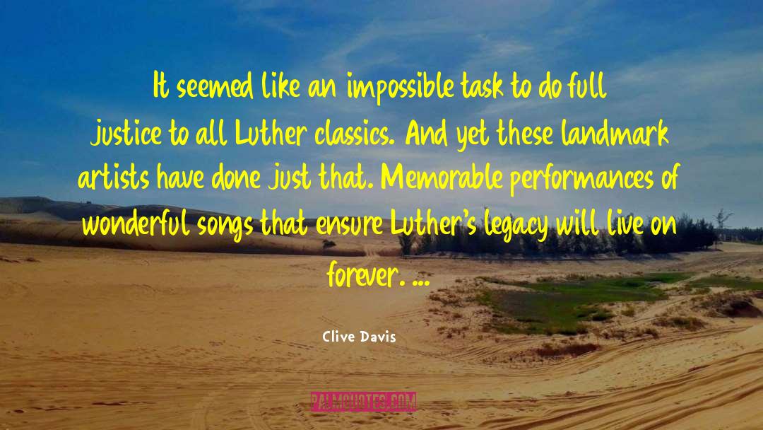 Clive Davis Quotes: It seemed like an impossible