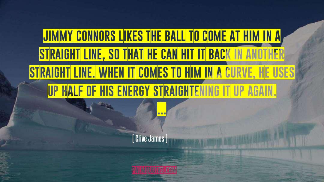 Clive James Quotes: Jimmy Connors likes the ball