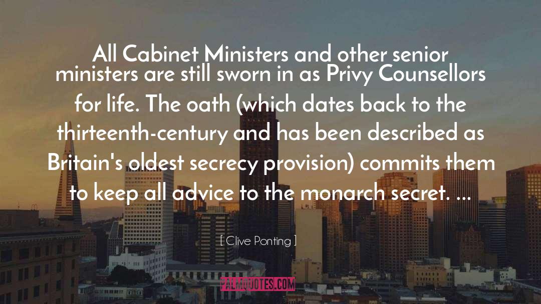 Clive Ponting Quotes: All Cabinet Ministers and other