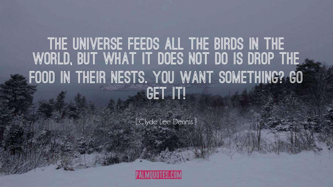 Clyde Lee Dennis Quotes: The Universe feeds all the