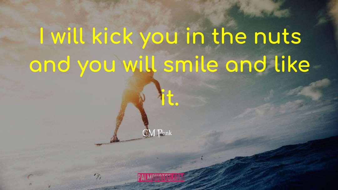 CM Punk Quotes: I will kick you in