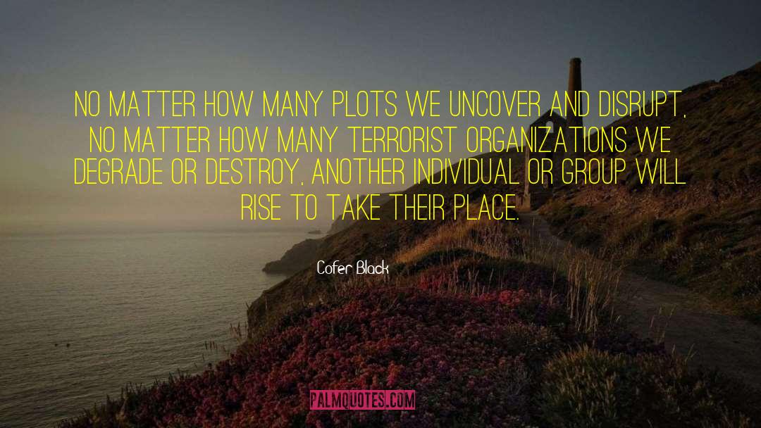 Cofer Black Quotes: No matter how many plots