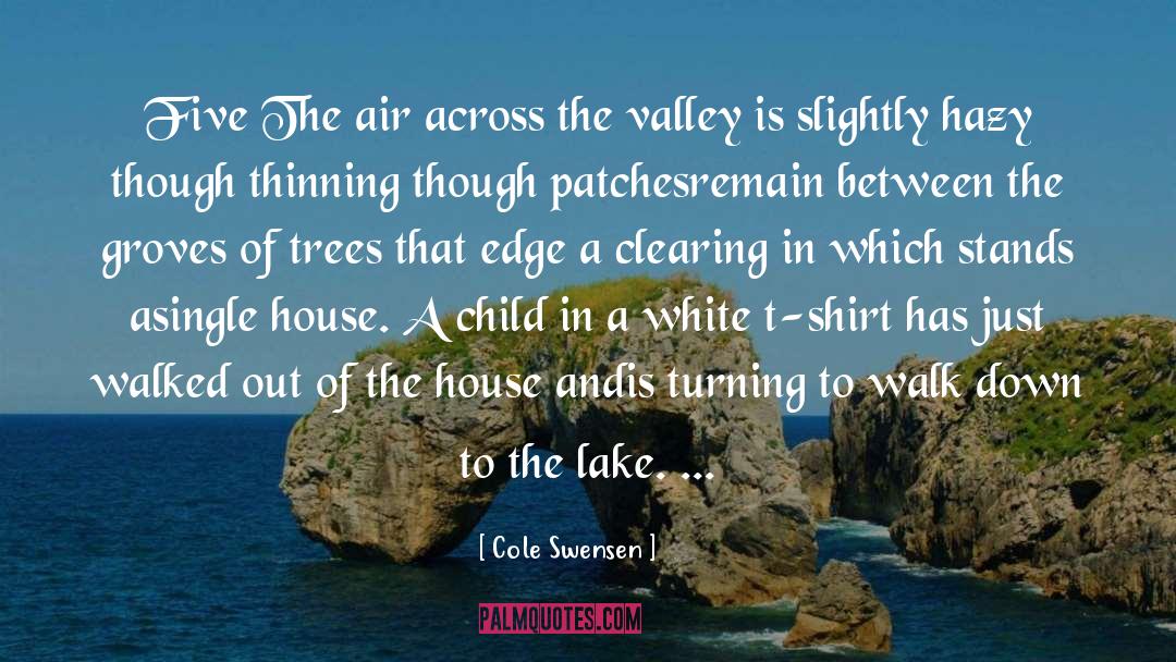 Cole Swensen Quotes: Five <br /><br />The air