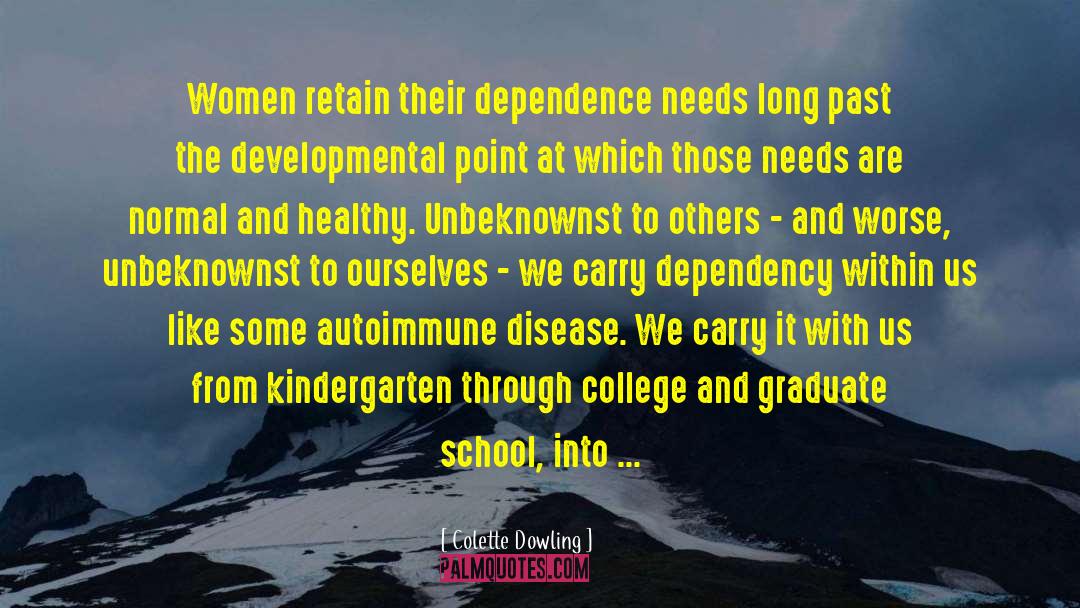 Colette Dowling Quotes: Women retain their dependence needs