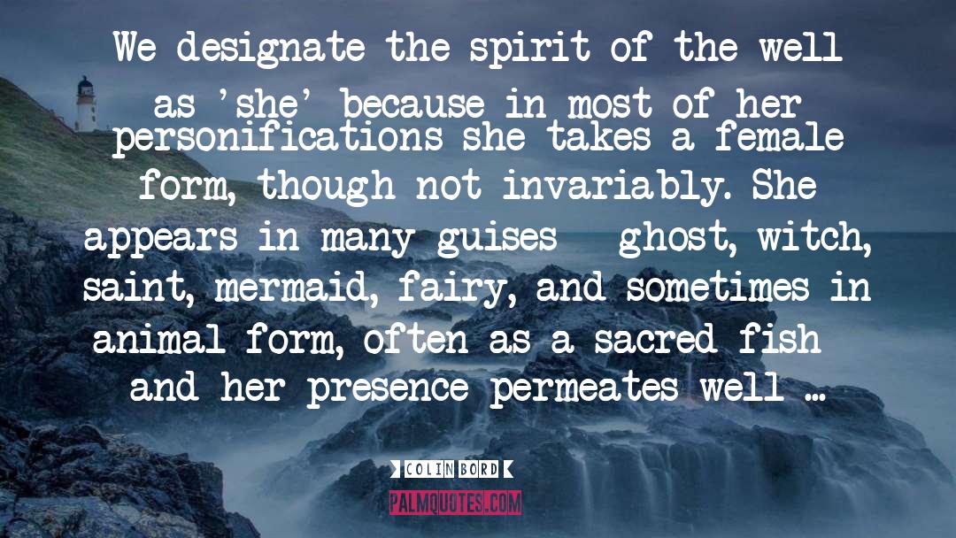 Colin Bord Quotes: We designate the spirit of