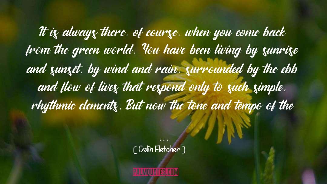 Colin Fletcher Quotes: It is always there, of