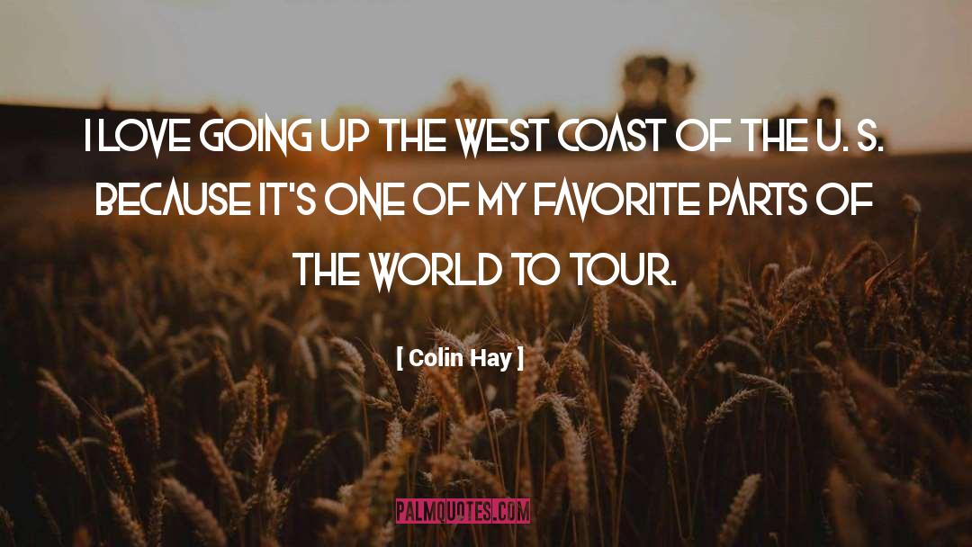 Colin Hay Quotes: I love going up the