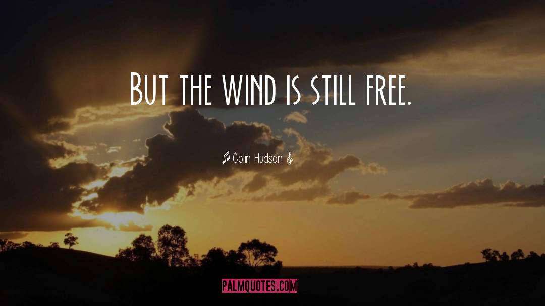 Colin Hudson Quotes: But the wind is still