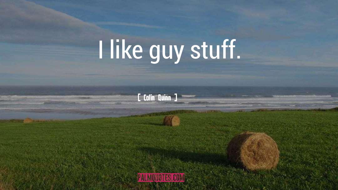Colin Quinn Quotes: I like guy stuff.