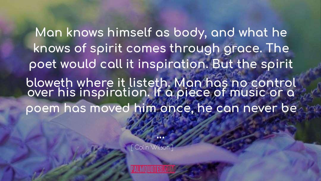 Colin Wilson Quotes: Man knows himself as body,