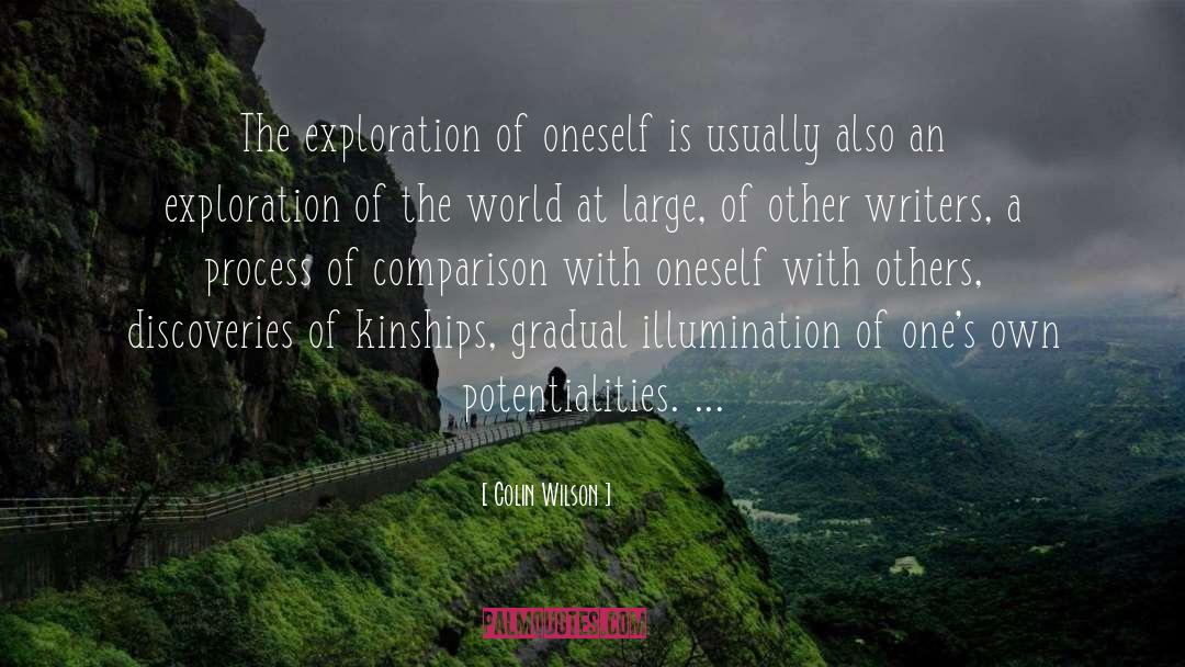 Colin Wilson Quotes: The exploration of oneself is