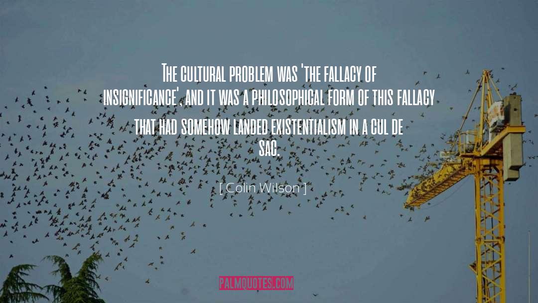 Colin Wilson Quotes: The cultural problem was 'the