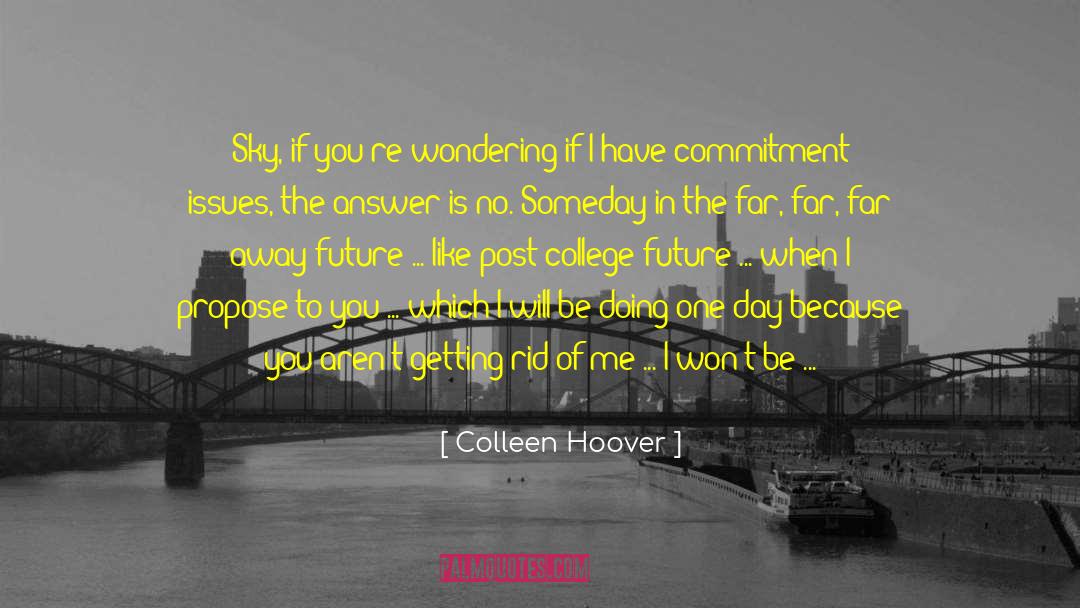 Colleen Hoover Quotes: Sky, if you're wondering if