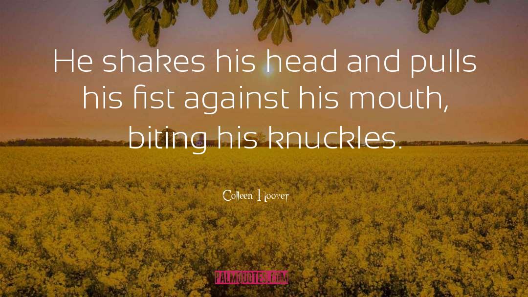 Colleen Hoover Quotes: He shakes his head and