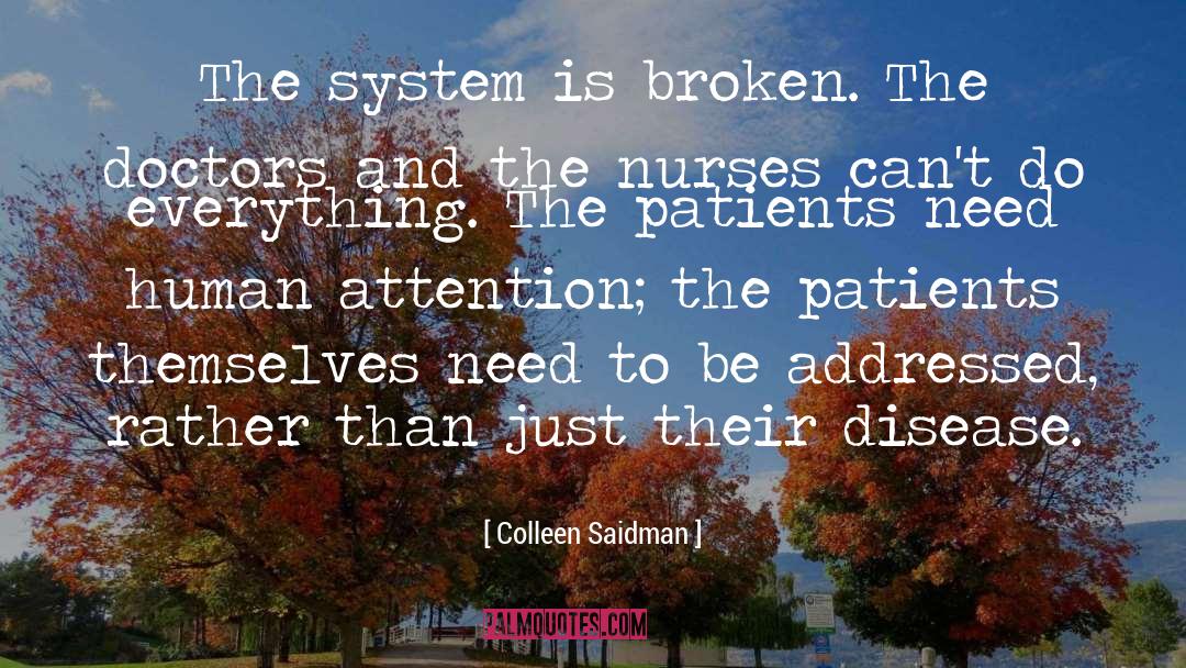 Colleen Saidman Quotes: The system is broken. The