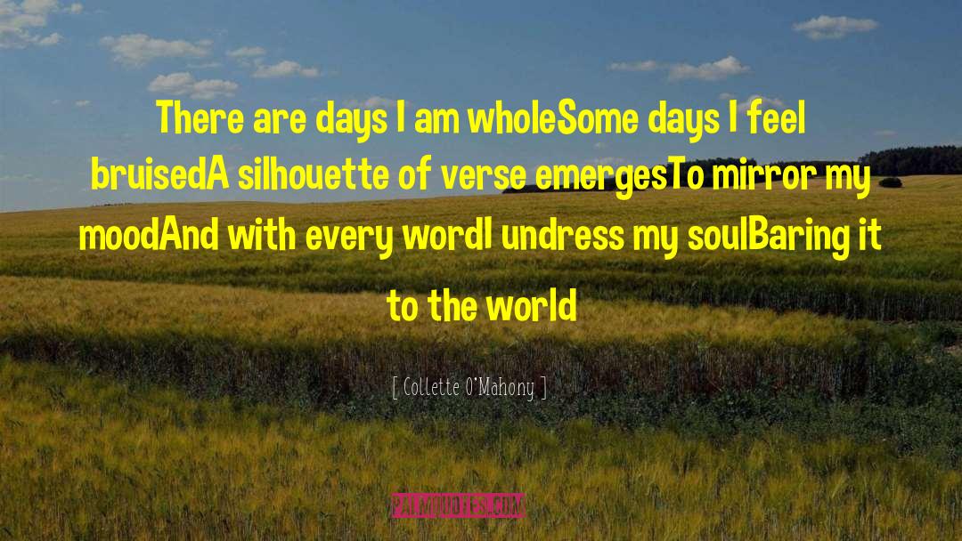 Collette O'Mahony Quotes: There are days I am