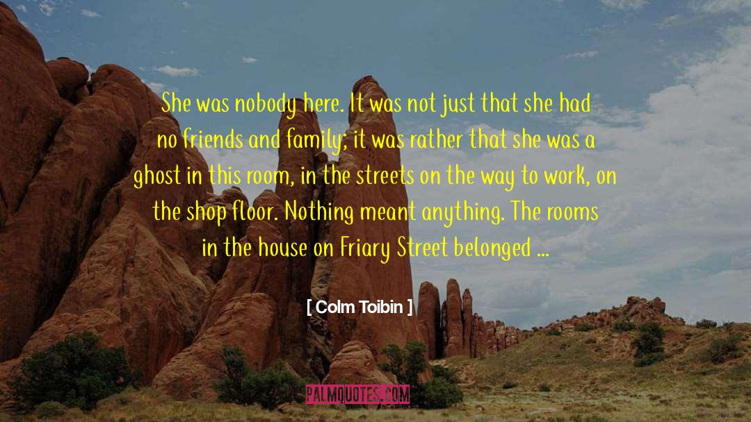 Colm Toibin Quotes: She was nobody here. It