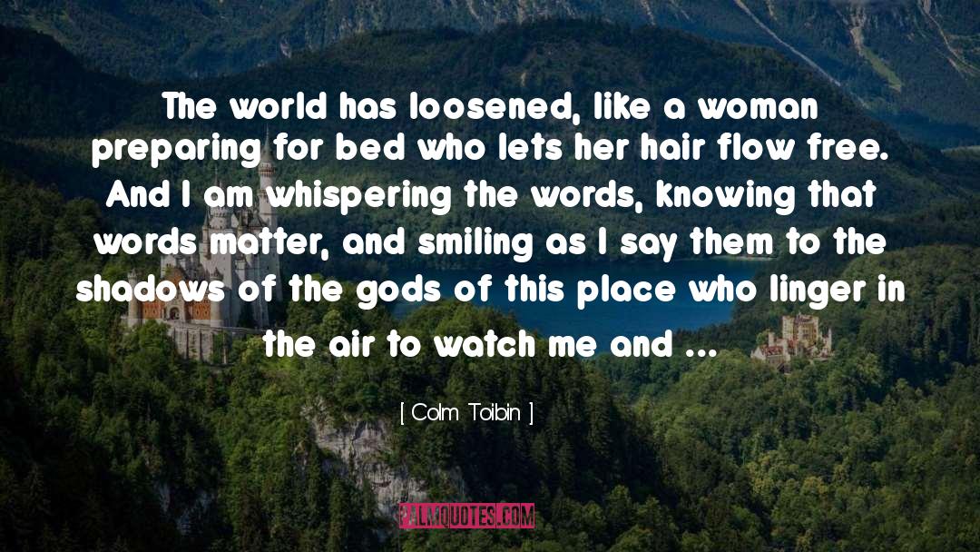 Colm Toibin Quotes: The world has loosened, like