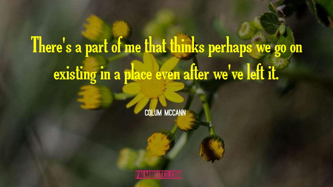 Colum McCann Quotes: There's a part of me