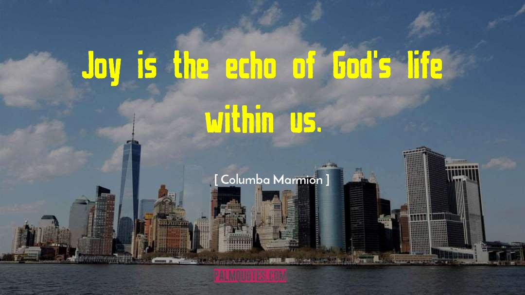 Columba Marmion Quotes: Joy is the echo of