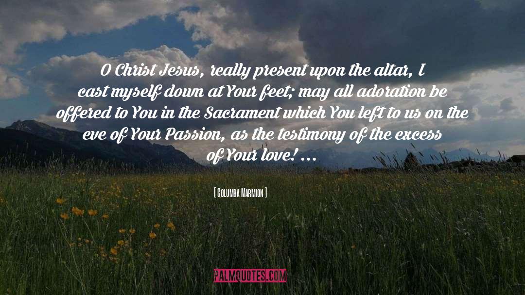 Columba Marmion Quotes: O Christ Jesus, really present