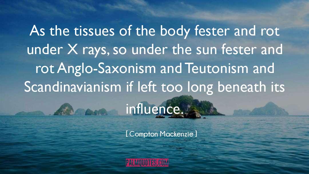 Compton Mackenzie Quotes: As the tissues of the