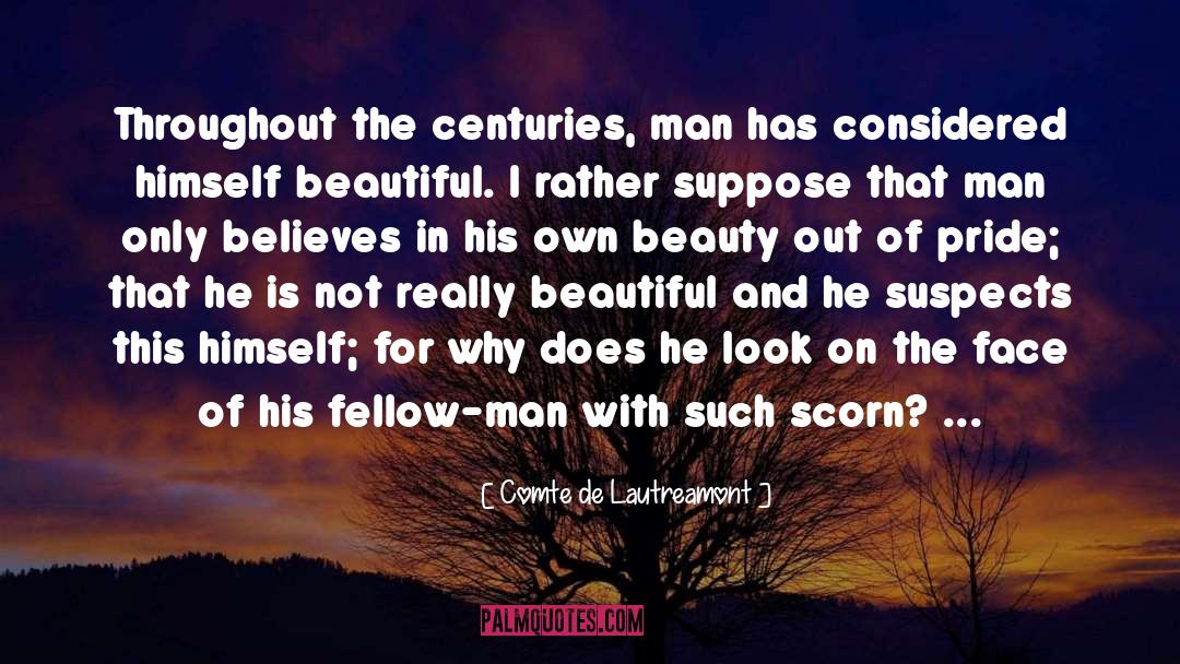 Comte De Lautreamont Quotes: Throughout the centuries, man has