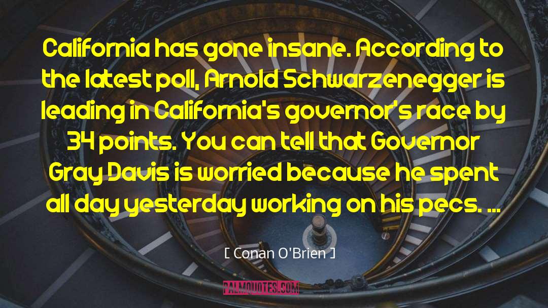 Conan O'Brien Quotes: California has gone insane. According