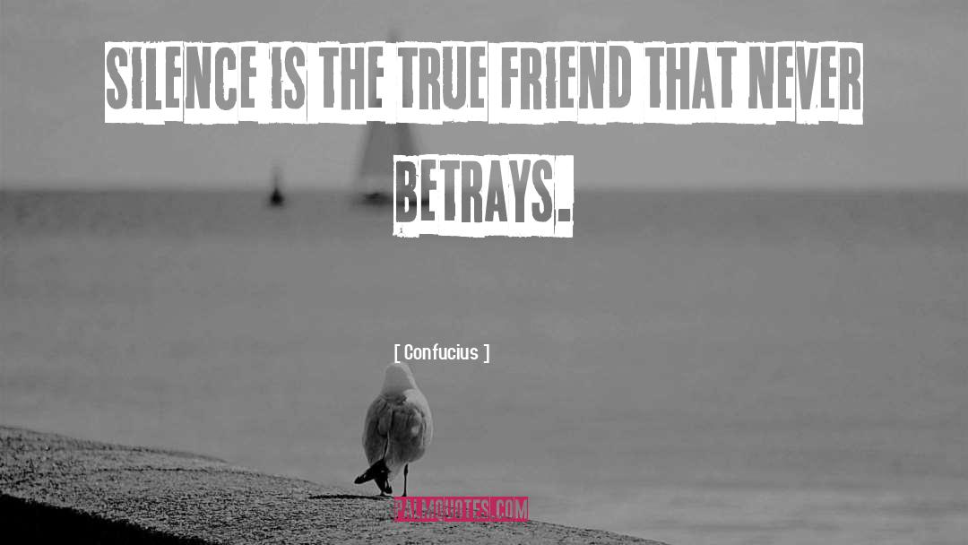 Confucius Quotes: Silence is the true friend