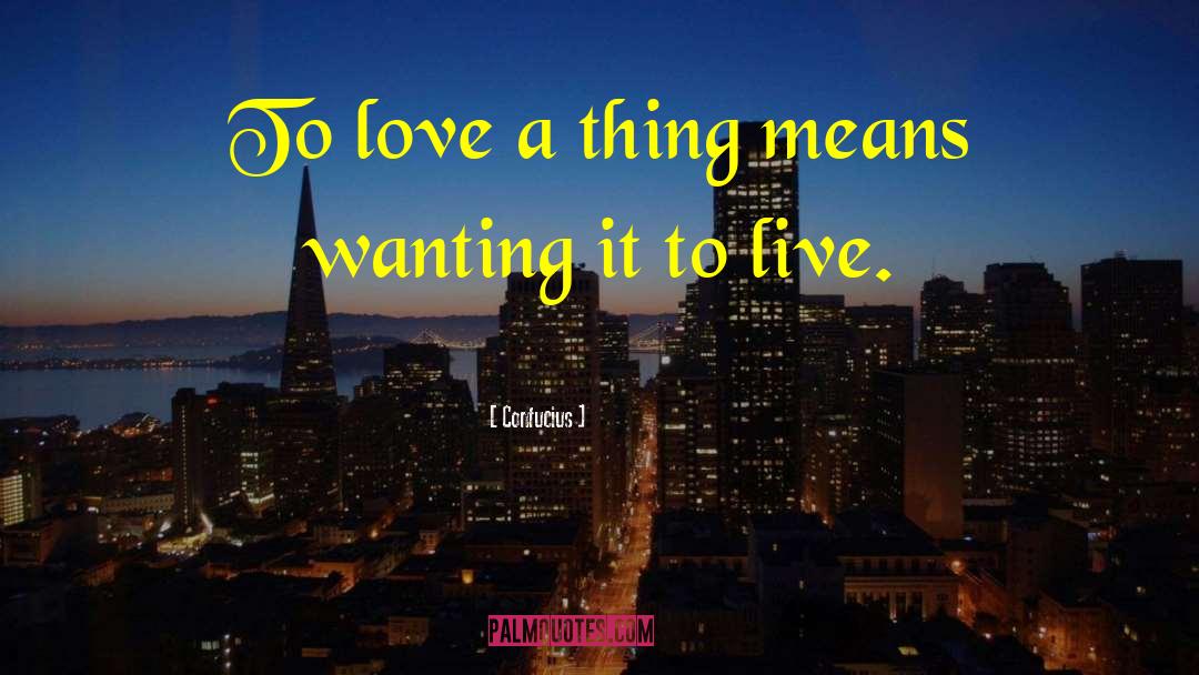 Confucius Quotes: To love a thing means