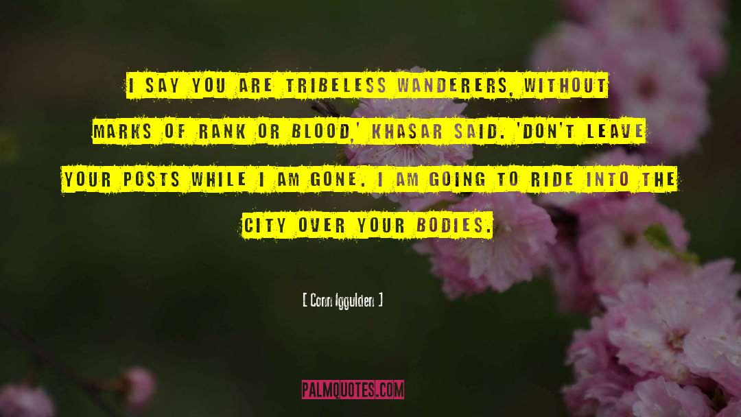 Conn Iggulden Quotes: I say you are tribeless