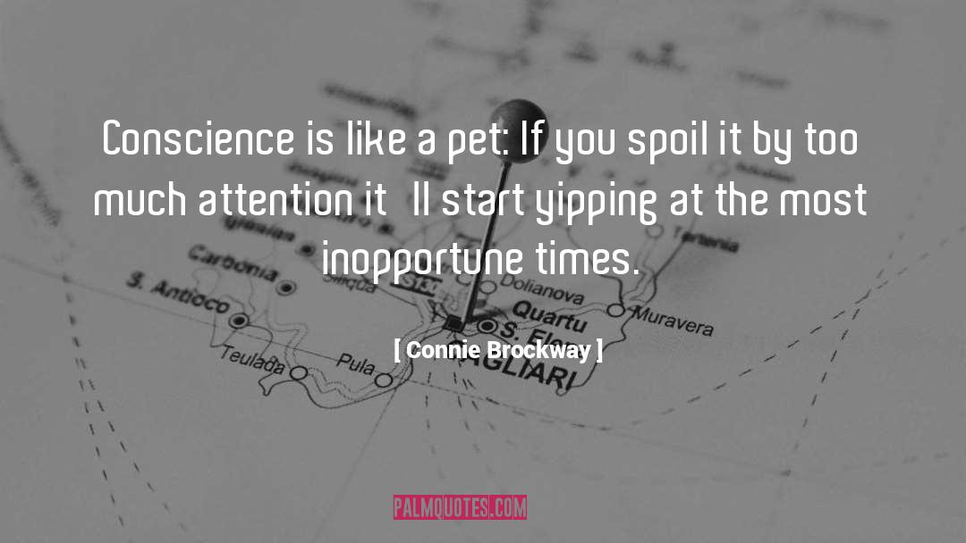 Connie Brockway Quotes: Conscience is like a pet: