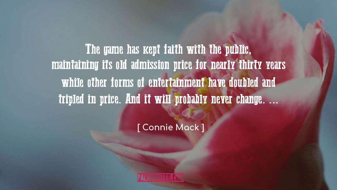 Connie Mack Quotes: The game has kept faith