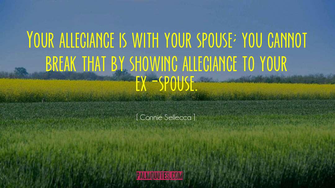 Connie Sellecca Quotes: Your allegiance is with your