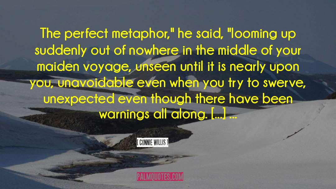 Connie Willis Quotes: The perfect metaphor,