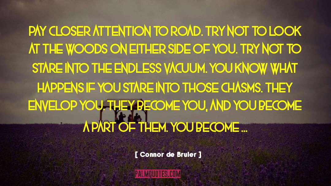 Connor De Bruler Quotes: Pay closer attention to road.