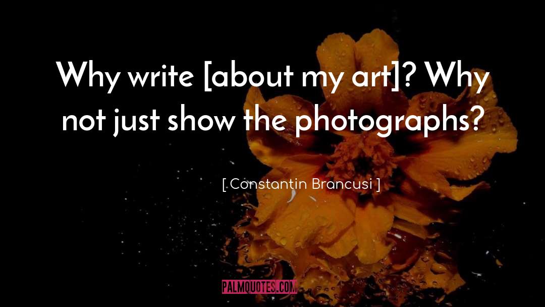 Constantin Brancusi Quotes: Why write [about my art]?