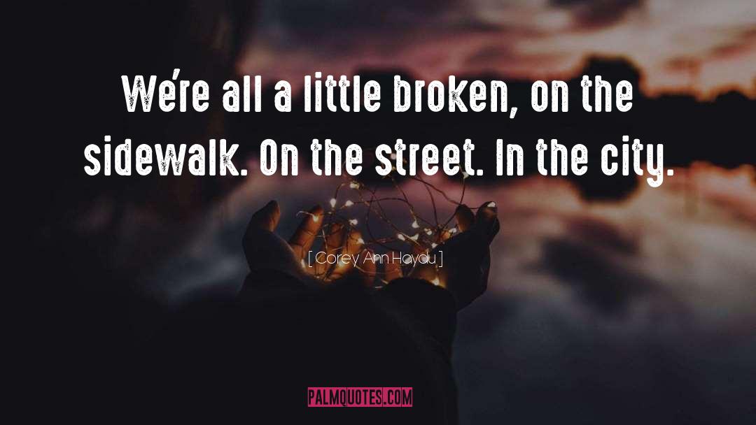 Corey Ann Haydu Quotes: We're all a little broken,