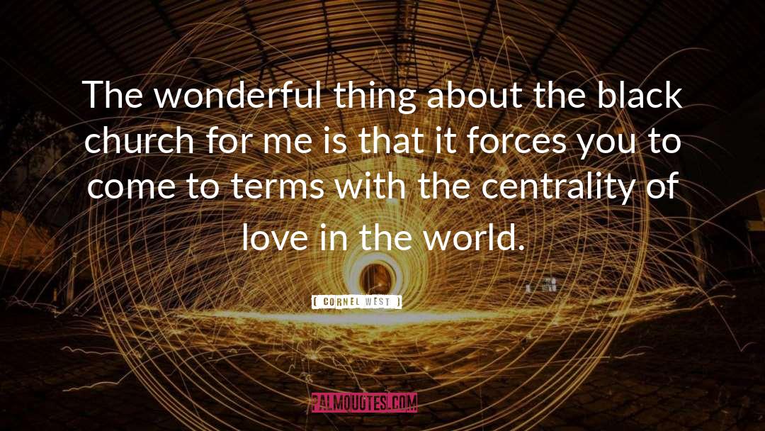 Cornel West Quotes: The wonderful thing about the