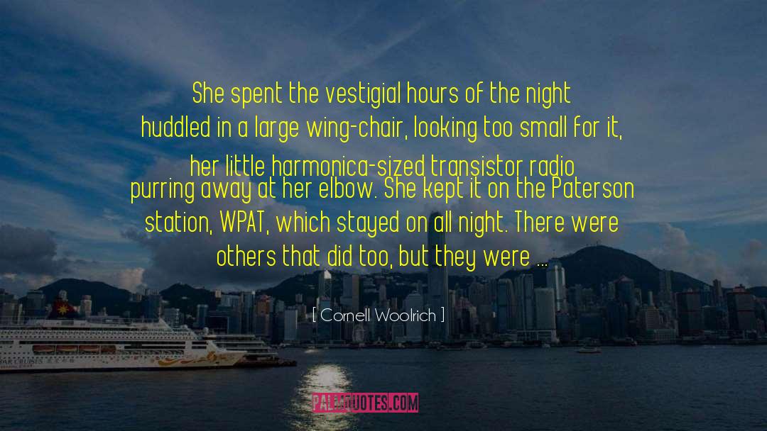 Cornell Woolrich Quotes: She spent the vestigial hours