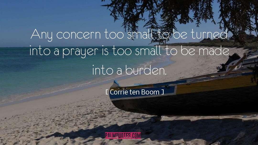 Corrie Ten Boom Quotes: Any concern too small to